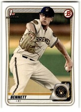 Nick Bennett 2020 Bowman Prospects #BP-140 Milwaukee Brewers