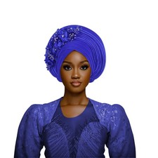 Arab Nigeria Geles Headtie Auto Gele Head Wrap Already Made Turban Cap Headgear