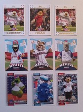 Lot (9) 2007 2024 2026 Topps Opening Day & Big Leage Team Mascot Cards