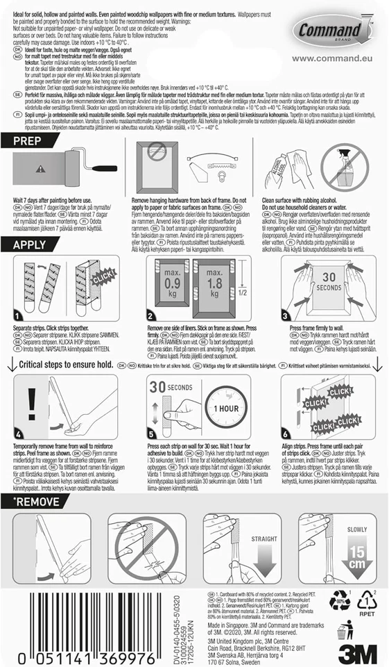 Command Picture Hanging Strips, White, Small - 12 Pairs (24 Strips) Adhesive Str - Image 2 of 4