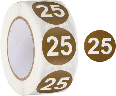 500 Stück Runde Blatt Zahlen Aufkleber, 2.5 cm Selbstklebend Heimlagerung Etiket