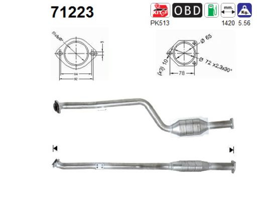 AS Katalysator FüR Mercedes-Benz C-Klasse W203 S203 CL203 C209 200 Kompressor-image