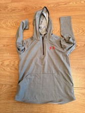 Under Armour Kids Grey Hooded 1/4 Zip Training Top Hoodie Youth Small YSM
