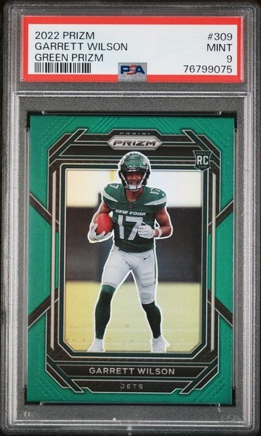 2022 Panini Prizm - Garrett Wilson Rookie #309 Green Prizm (RC)