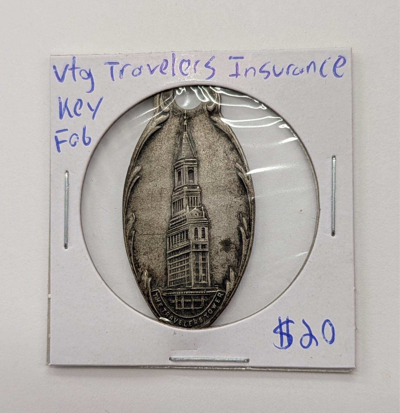 Vintage Travelers Insurance Key Fob