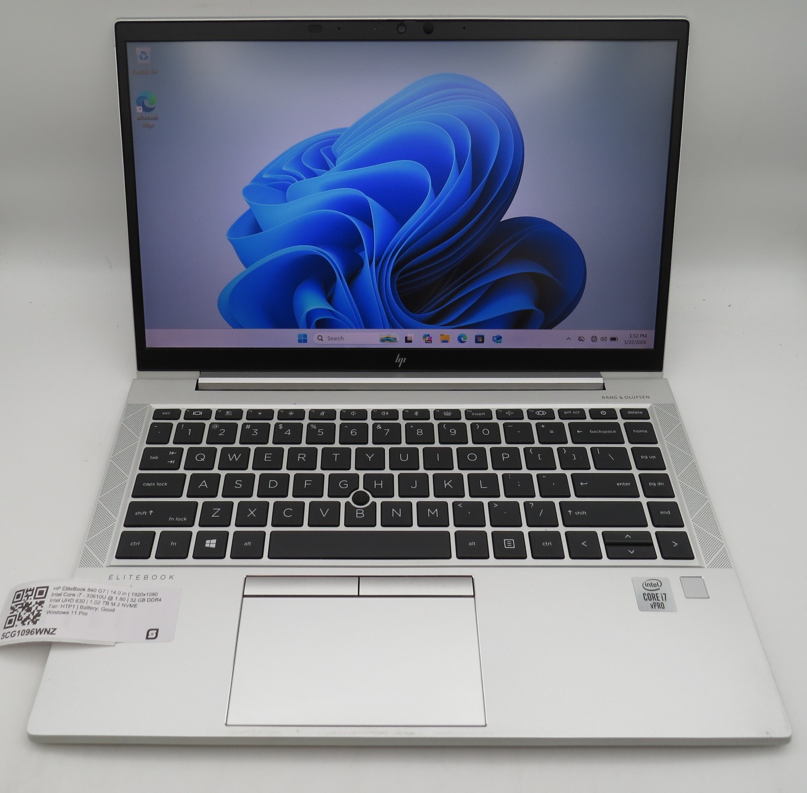 HP Elitebook, 14-Inch Laptop, with Intel Core i7 10th Gen., Windows 11 Pro