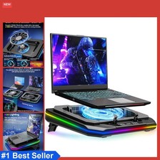 Gaming Laptop Cooling Pad 4.72 Inch Turbofan 3500 RPM RGB Stand 13-19 Inches