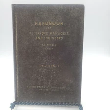 VTG 1946 HANDBOOK FOR TELEPHONE MANAGERS AND ENGINEERS VOL I HARDCOVER BOOK OLD