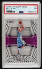 2015-16 Panini Clear Vision Rookies Purple 12/25 Nikola Jokic #99 PSA 7 0ad