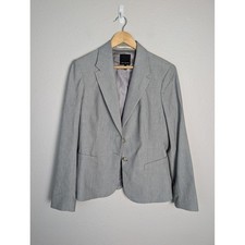 The Limited Womens Light Gray Two Button Structured Blazer Jacket Size 12