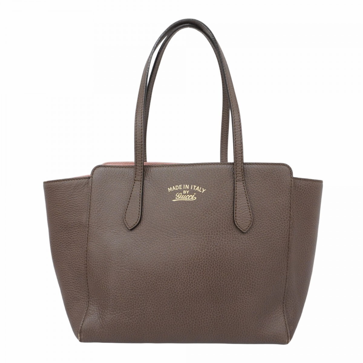 GUCCI Swing Tote Bag in Pink Leather with Gold Hardware 354408 251245