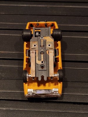 Aurora AFX HO Scale Slot Car #11 Dodge Charger Stock Car Yellow