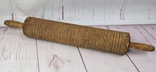 Primitive Lefse Hand Carved Rolling Pin 20&rdquo; Solid Wood Farmhouse Rustic