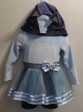 Spirit Halloween Bluey Toddler Infant Girls Costume Dress Size 0-6Mo Hooded Tutu