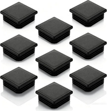 10 PCS 1 3/4 Inch 45mm Square Tubing End Caps, Square Plastic Plugs Insert ...