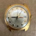 Vintage Men’s Timex Electric Dynabeat Date Watch Gold Time Zone Untested