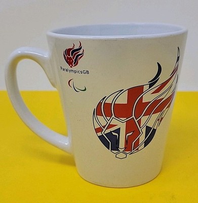 Vintage Paralympics Olympics Coffee Mug Team Great Britain 2010 Lion Flag RARE 