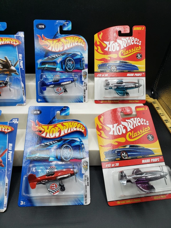 Madd Propz NOS Hot Wheels Mattel Diecast Airplanes Stunt Crop Dusters Lot of 6 - Image 3 of 4