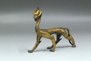 A Gilt Bronze Dragon Ornament
