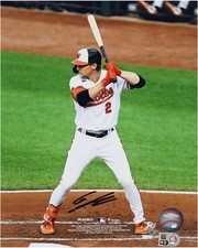Gunnar Henderson Baltimore Orioles Signed 8x10 White Jersey Batting Stance Photo