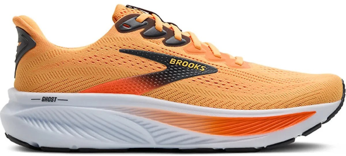 Brooks Ghost 17 Mens Running Shoes Yellow Orange 1104421D865 Size 12 DNA LOFT Brooks Ghost 17 Running Shoe (Men) - Blazing Orange/Yellow  main image 4
