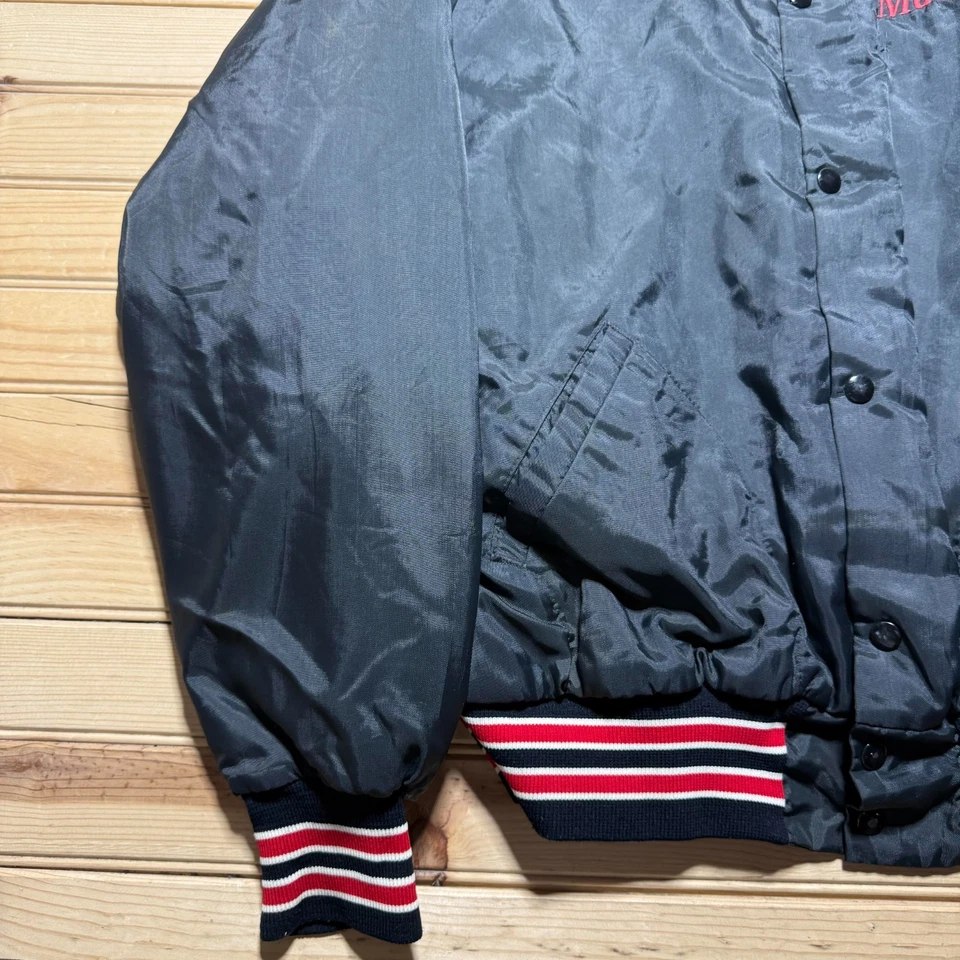 Vintage 80s Georgia Bulldogs NCAA Football Satin Bomber Jacket Union Made - XL - Image 4 of 4