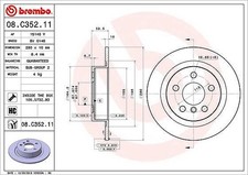 2x BREMBO Bremsscheibe Hinterachse u.a. für BMW, MINI