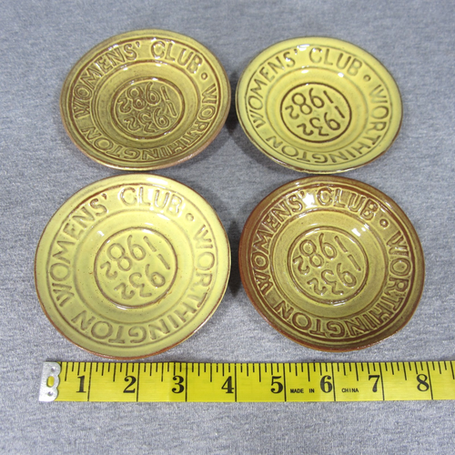 4 Nicodemus Pottery Souvenir Pin Dish for Worthington Woman's Club Columbus Ohio - Picture 4 of 4