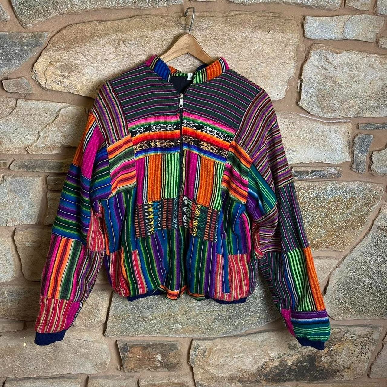 VTG Guatemalan patchwork bomber jacket - image 1
