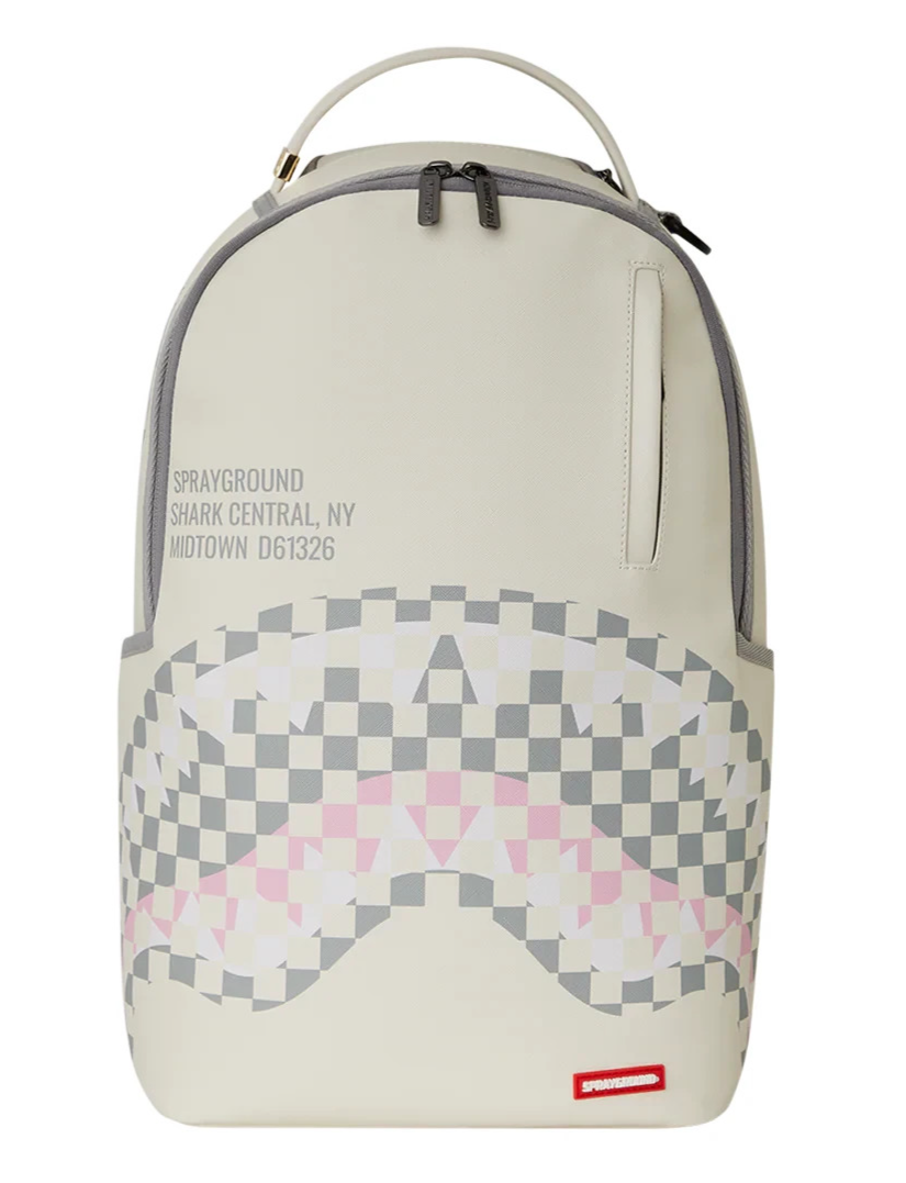 Sprayground Cream Check Dynamic Backpack🔥New Black Large Bookbag