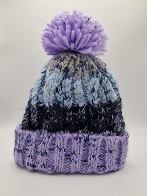 Beechfield Bobble Hat Infant Girls Beanie Warm Winter Lavender Fizz BNIB