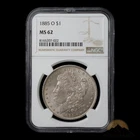 1885-O Morgan Silver Dollar $1 - NGC MS62 - New Orleans