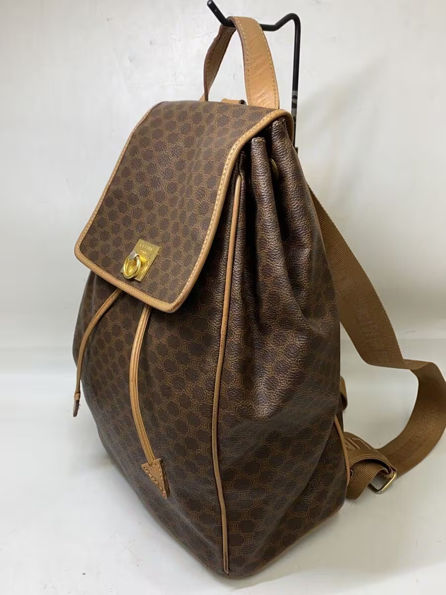 CELINE Macadam patterned leather backpack with sc… - image 2