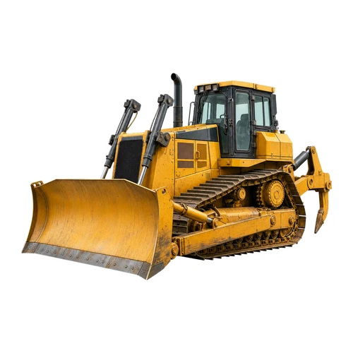 Construction Digger Bulldozer Self Adhesive Vinyl Sticker