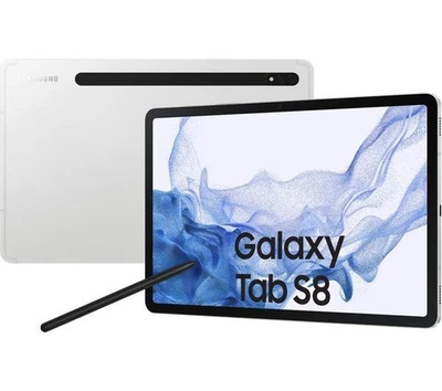 SAMSUNG Galaxy Tab S8 11" WI-FI Tablet 128 GB, Silver with S-Pen Stylus