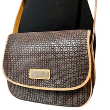 Vintage Ted Lapidus Pvc Crossbody Bag With Leather Trim