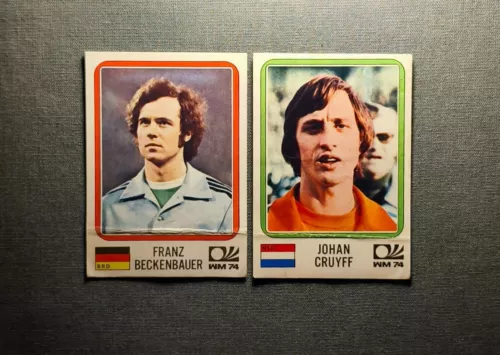 JOHAN CRUYFF/BECKENBAUER Munchen 74 Figurine calciatori Panini