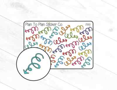 2550~~ Doodle Arrows Planner Stickers.