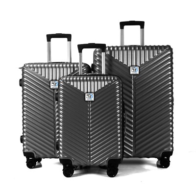 Leluxe Travel 3-Piece Luggage Set with Spinner Wheels 28''/24''/20''
