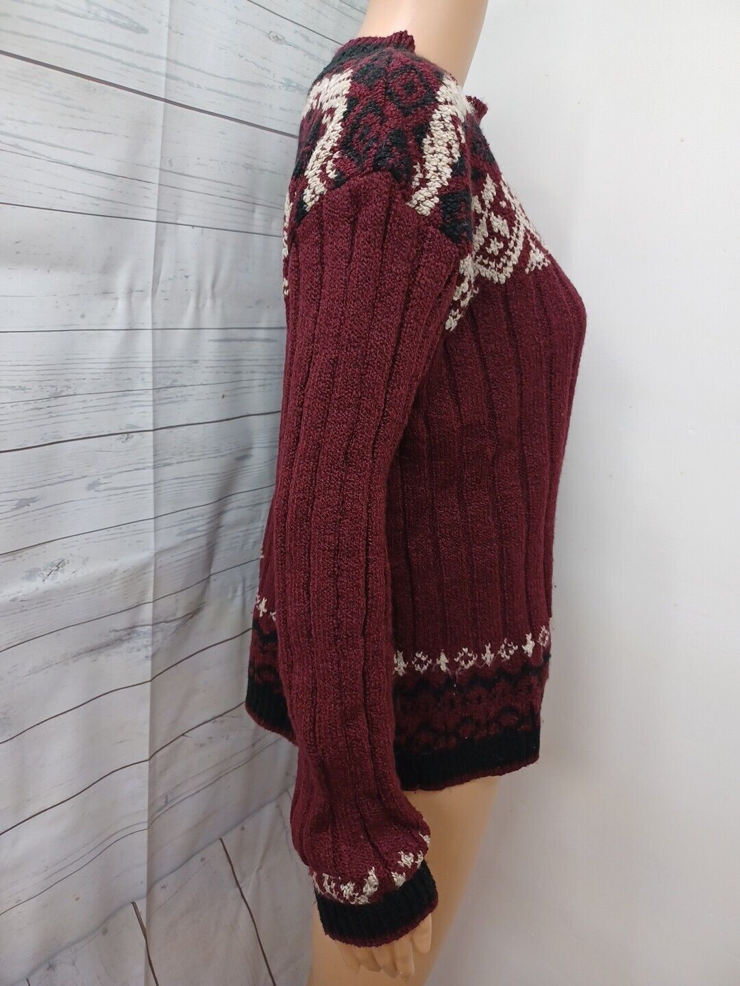 Vintage Sarah Bentley Sweater Womens Fair Isle Kn… - image 3