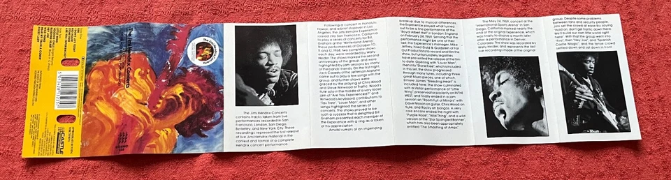 JIMI HENDRIX - CASSETTE TAPE - THE JIMI HENDRIX CONCERTS - Image 4 of 4