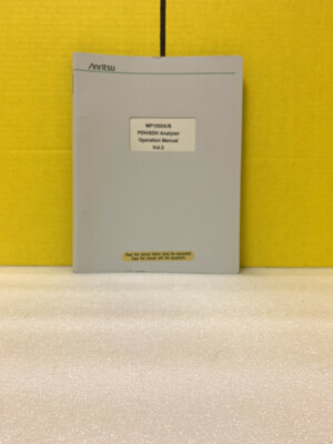 Anritsu M-W 1000AE-3.0 MP1550A/B PDH/SDH Analyzer Operation Manual Vol.3