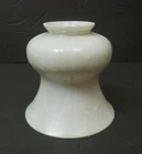 Pair Steuben Sculptured Calcite Art Glass Lamp Shades, Shape #2533