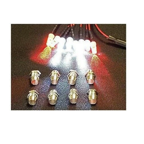 LED LIGHT-KIT BELEUCHTUNGSSATZ MIT 8 LED & HALTERUNG FÜR RC-CARS # LED-8 - Bild 2 von 2