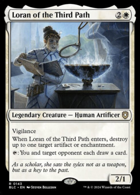 NM Loran of the Third Path, MTG, Bloomburrow Commander, Magic the Gathering, 143