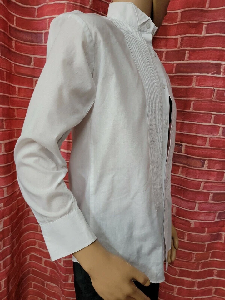 CAMISA SMOKING MASCULINA BROADWAY SMOKING BOTÕES TAMANHO S/30-31 ALGODÃO/POLI #WM1 - Imagem 2 de 4