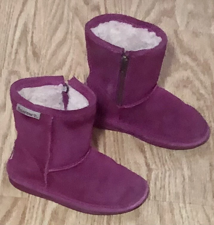 bearpaw Juvenil Botas de Cuero Rosa para Niños Talla 5 Foto 2 de 4