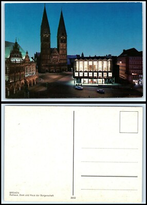 GERMANY Postcard - Bremen, Rathaus, Dom und Haus der Burgerschaft BZ7