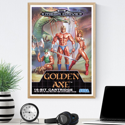 Golden Axe Sega Mega Drive Genesis Retro Gaming A4 Poster Wandbild