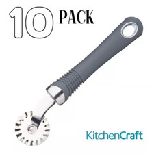 10 PACK Kitchen Craft Pastry Wheel Crimper Fluted Crinkle Edge Single Wheel NEW